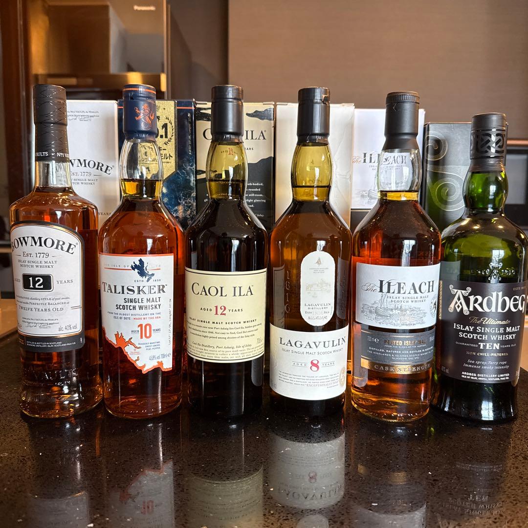 アイラ系ウイスキー６本セット 送料無料！】大切な方に 贈り物 ウィスキー セット 6種 飲み比べ