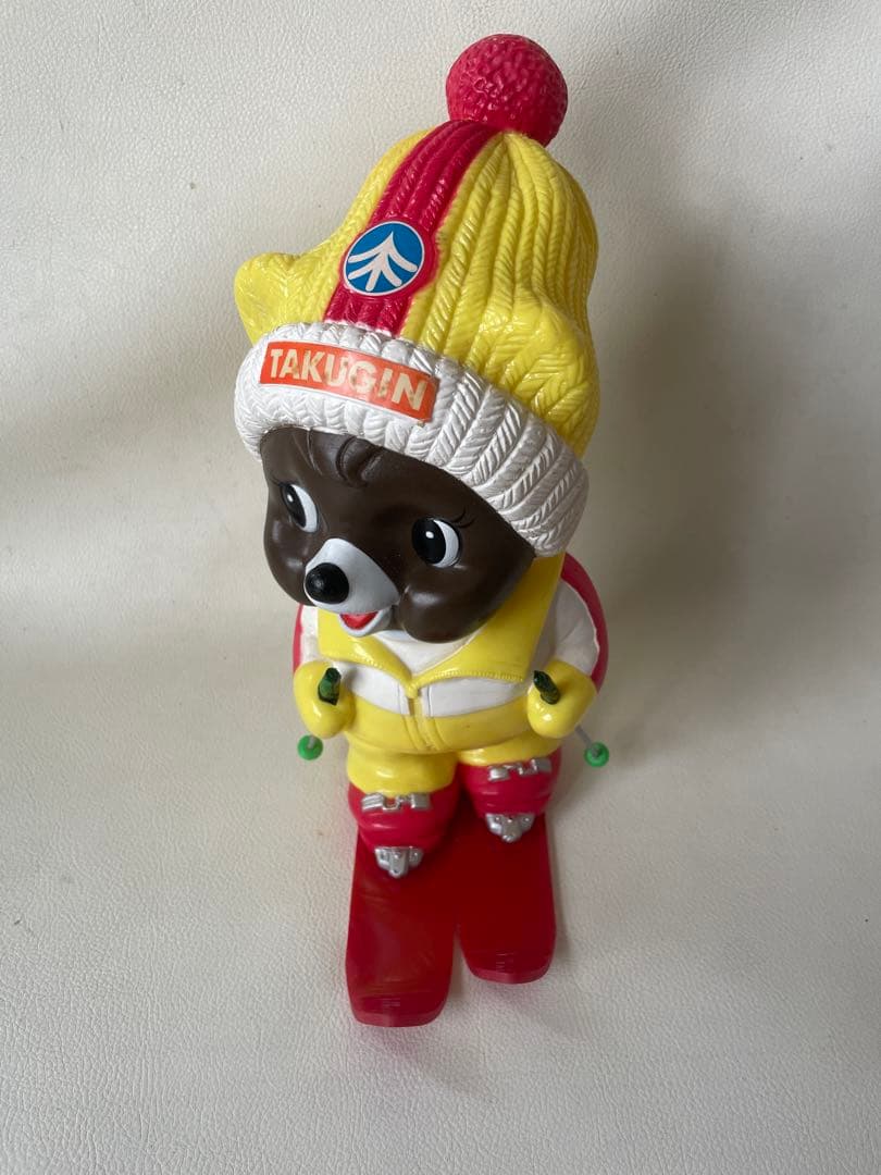 たくぎん たくちゃん 拓ちゃん 特大 ソフビ貯金箱 カウンター用 店頭用 スキー