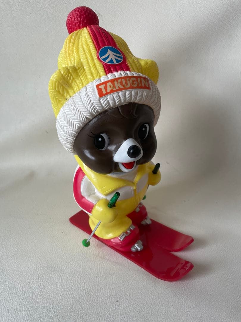 たくぎん たくちゃん 拓ちゃん 特大 ソフビ貯金箱 カウンター用 店頭用 スキー