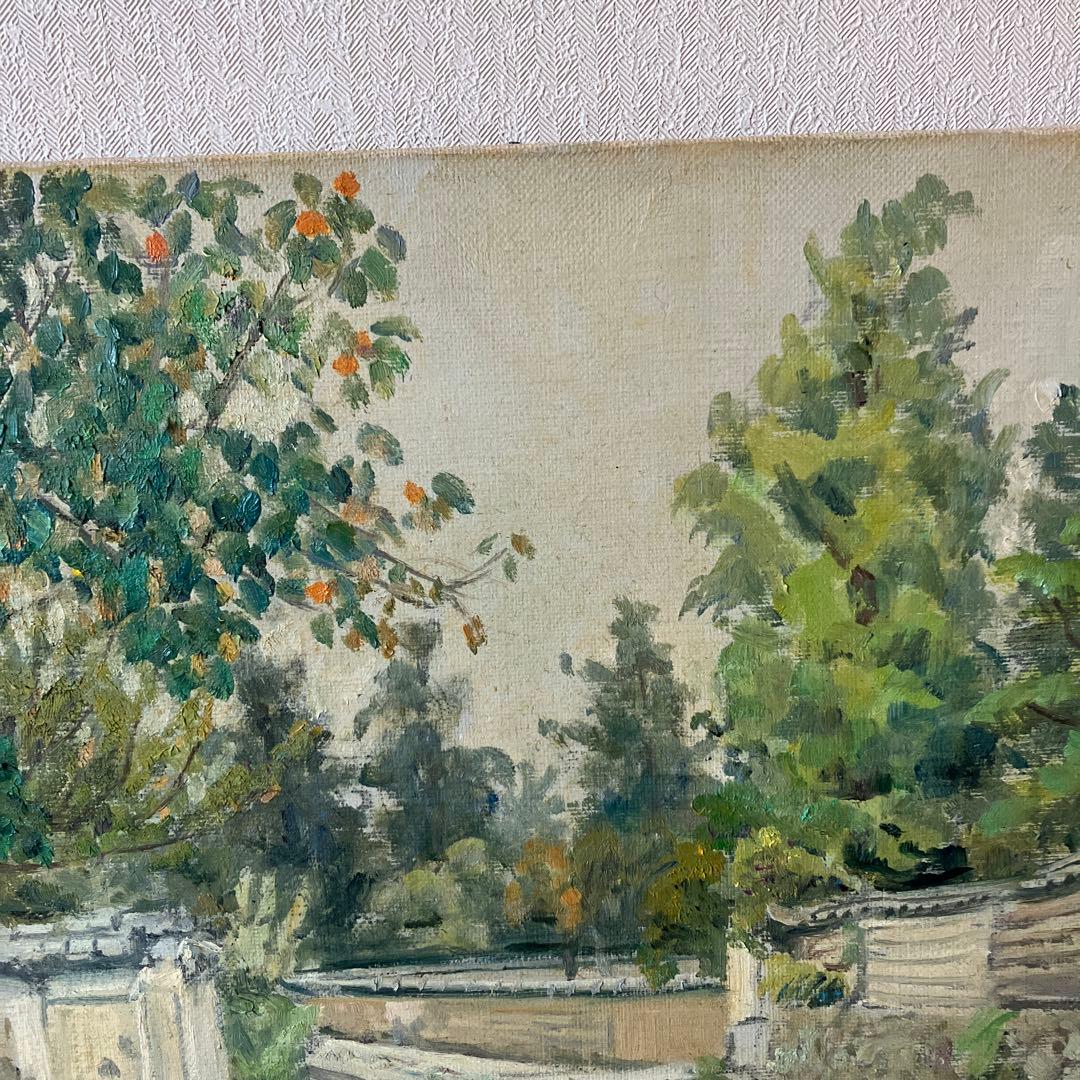 小松六郎　「甃道の秋（二月堂の坂道）」　油彩画　F6