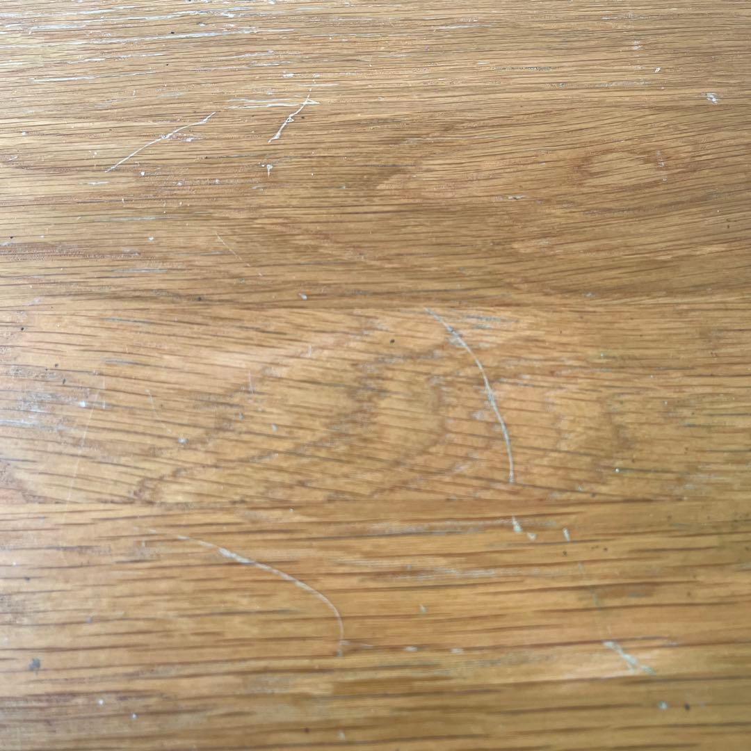 無印　無垢材ダイニングテーブルオーク材　140×80高さ72cm表面ウレタン塗装