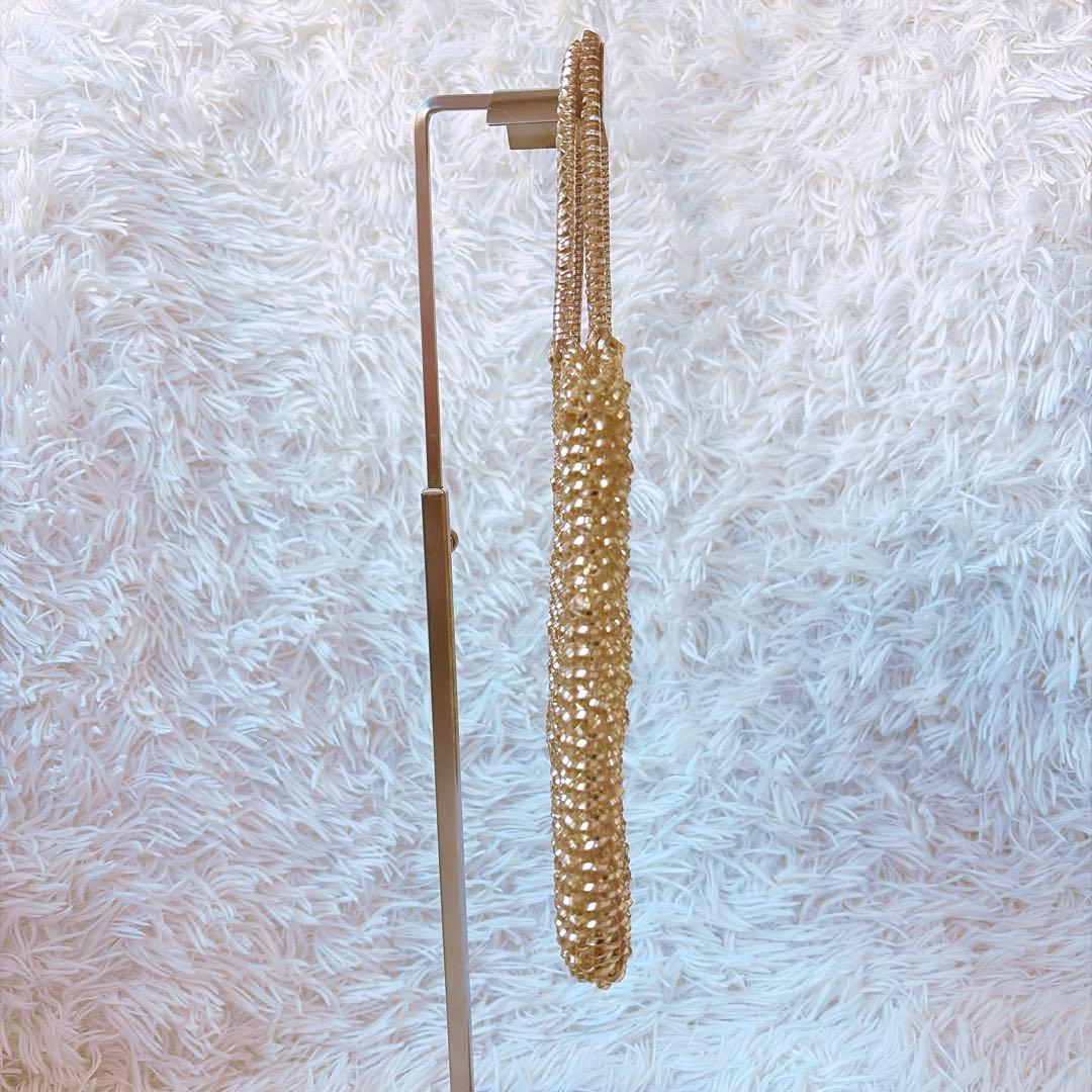 アンテプリマ　スクエアミディアム　シャンパンゴールド　チェーン　チャーム付き