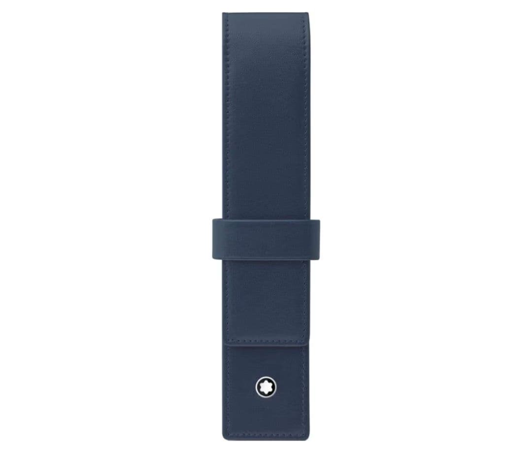 Montblanc マイスターシュテュック 1本差 ペンポーチ ネイビー 名入れ無料】 モンブラン ペンケース マイスターシュテュック 1本差し