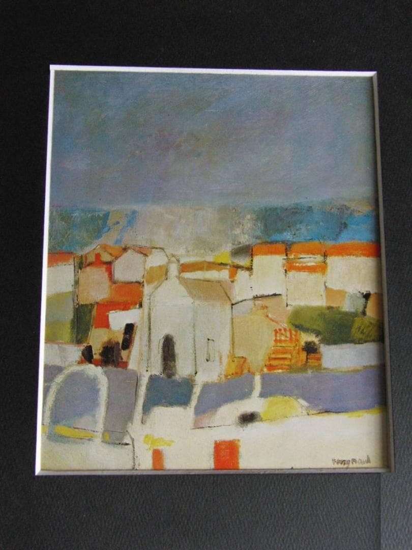 ジャン　ジャック　ベルノー、【風景】、希少な額装用画集より、新品額装付