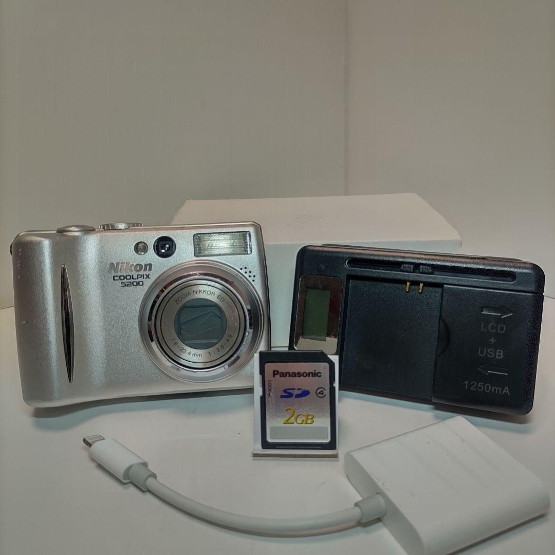 動作確認済み】ニコン COOLPIX 5200 オールドコンデジ デジカメ ②