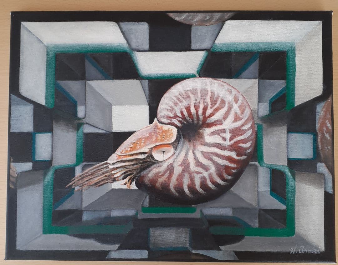 油絵　「オームガイ」サイズ:F6