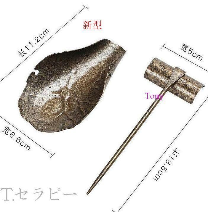 銅製 茶杓＋茶杓置き＋茶則(ちゃそく) 茶道具3点セットZX - メルカリ