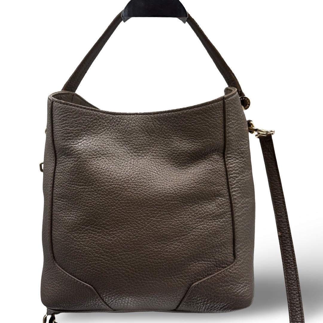 【良品】フルラ　カプリッチョ　2way ショルダーバッグ　ハンド　グレー斜め掛け