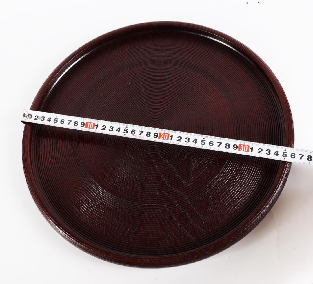 茶道具 糸目 丸膳 丸盆 塗匠利輔 十枚 木箱