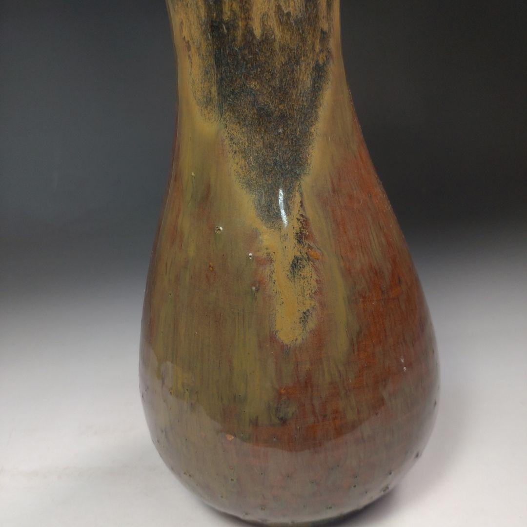 イ233 花瓶『亀井味楽造』『高取焼　御花瓶　花生　共箱』花器　茶道具