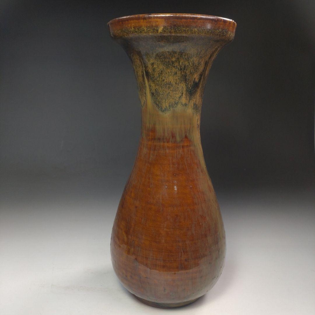 イ233 花瓶『亀井味楽造』『高取焼　御花瓶　花生　共箱』花器　茶道具