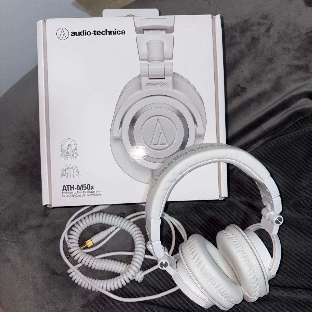 オーディオテクニカ ヘッドホン ATH-M50xWH ホワイト オーディオ