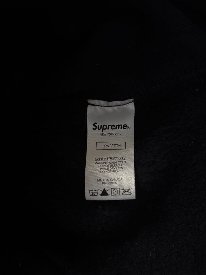 Supreme ネイビーパーカー Sロゴ