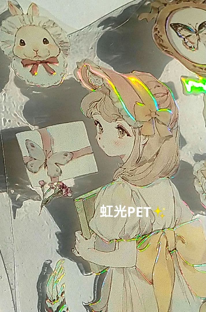 のこり２✩再販✩J44＃夢中的愛爾莎(虹光)檸檬樹切り売り海外人物マステ女の子