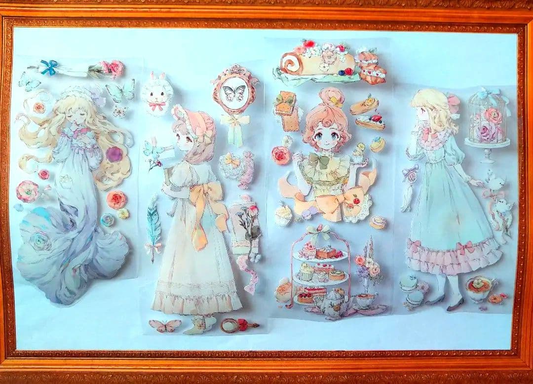 のこり２✩再販✩J44＃夢中的愛爾莎(虹光)檸檬樹切り売り海外人物マステ女の子