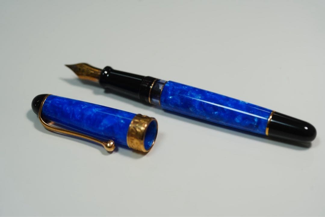 AURORA アウロラ HIMALAYA ヒマラヤ 万年筆 EF 美品 】AURORA 別注AURORA