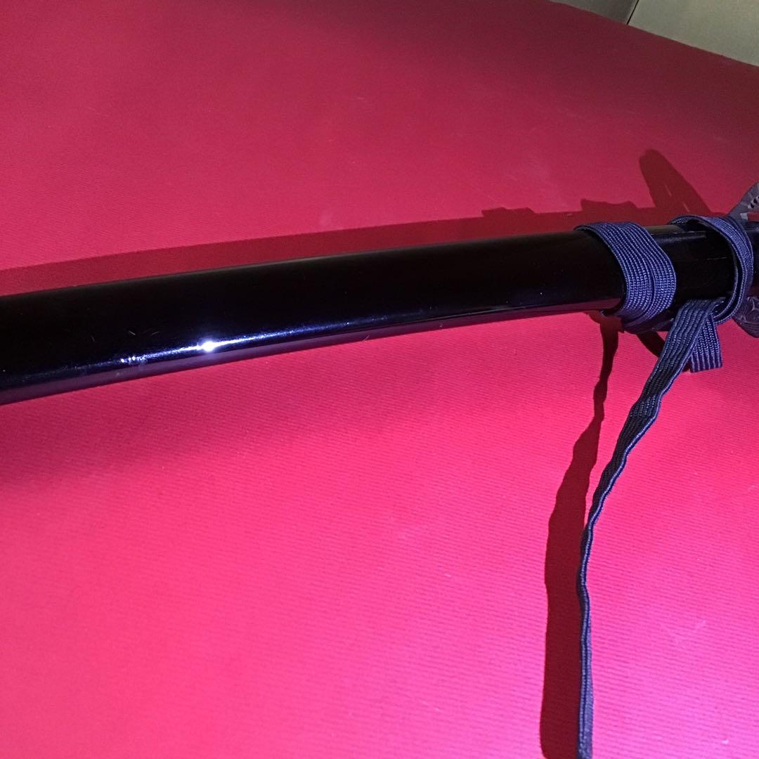 脇差拵　菊花図柄縁頭　鍔桜扇透　繋ぎは木製　　　　　書1