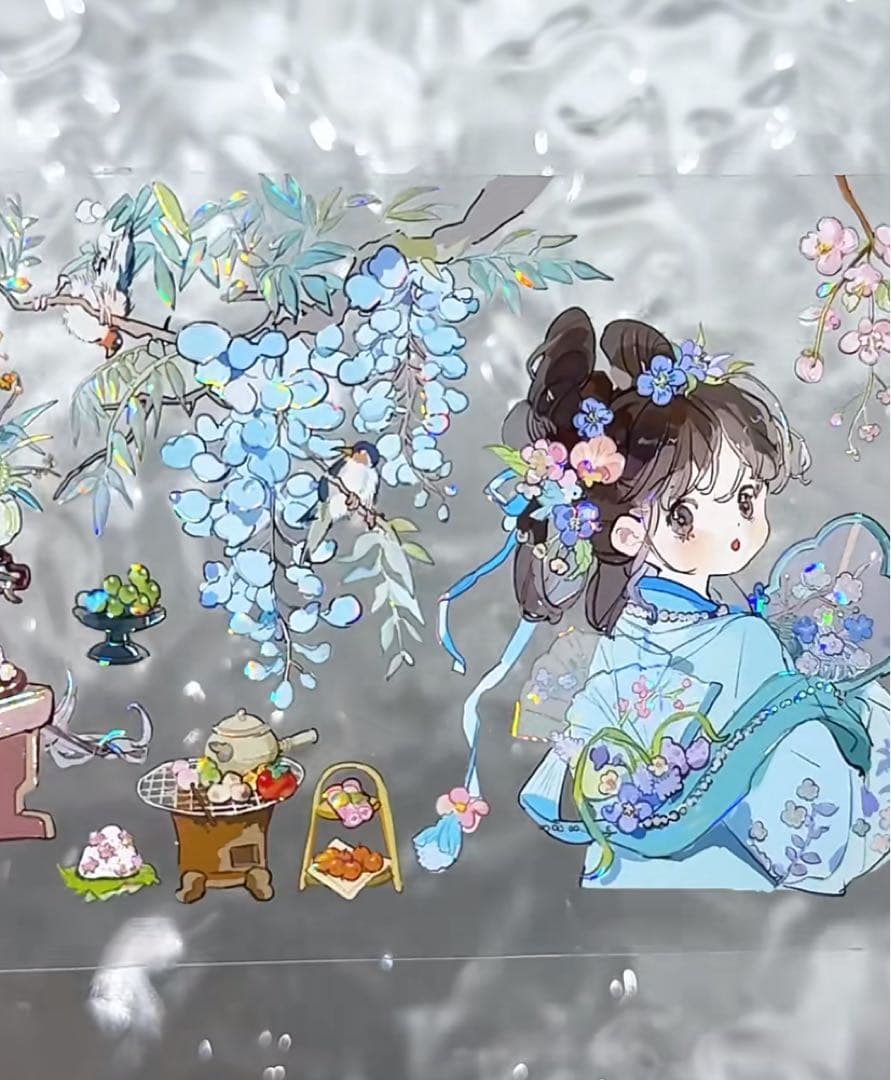 3067 贝壳光 6cm×10m 森木屋 海外マスキングテープ