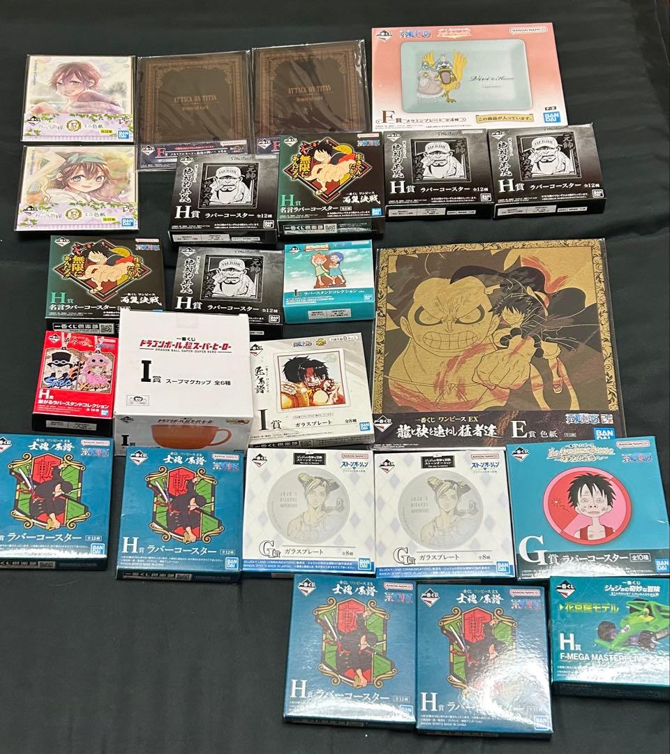 ワンピースくじ他 フィギュア タオル等90点以上 まとめ売り 未開封多数