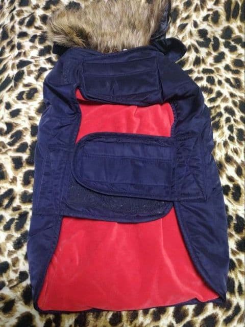 DOGDEPT. 犬服 ネイビーXL ジャンパー お散歩 寒さ対策 脱着簡単