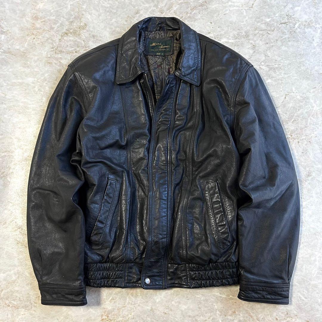 A-2ミリタリーデザイン ショート丈 本革レザー ボンバージャケット