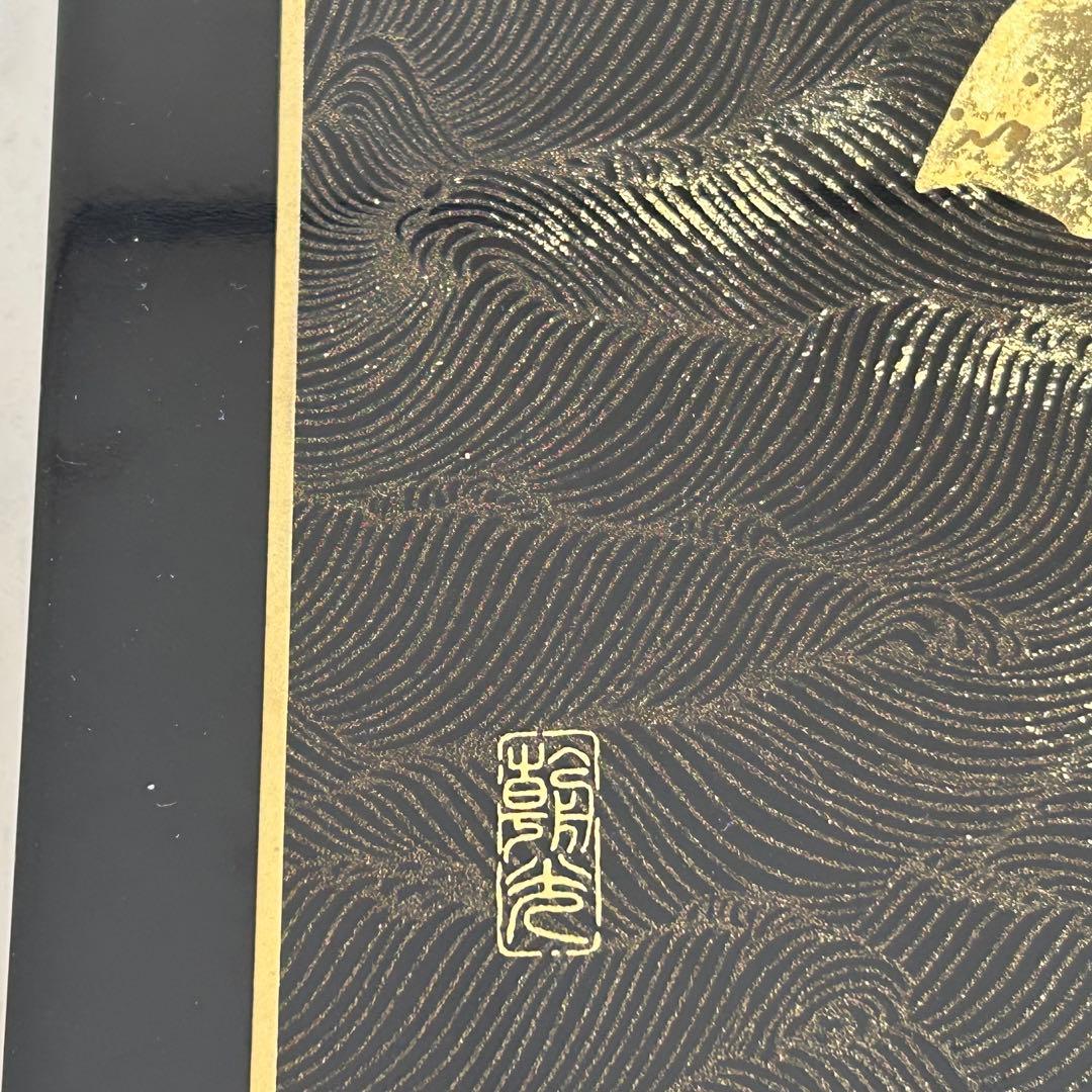 【美品】アートパネル　漆器　金蒔絵　掛け軸　小さな掛け軸　パネル　漆アート　松島
