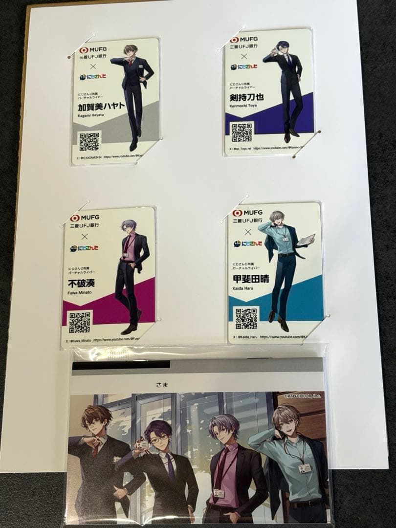 ROF-MAO 三菱UFJ銀行 名刺風カード 通帳風ノート ろふまお にじさんじ