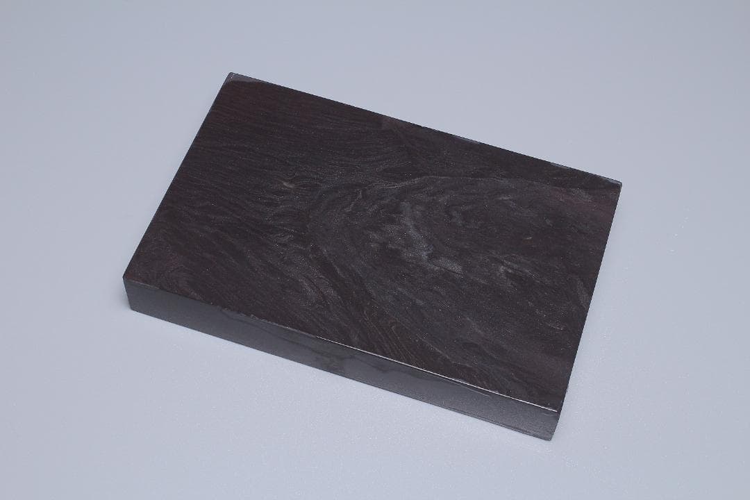 端渓硯 坑仔巌 青花 火捺 蕉白翡翠斑 唐木箱 書道具【