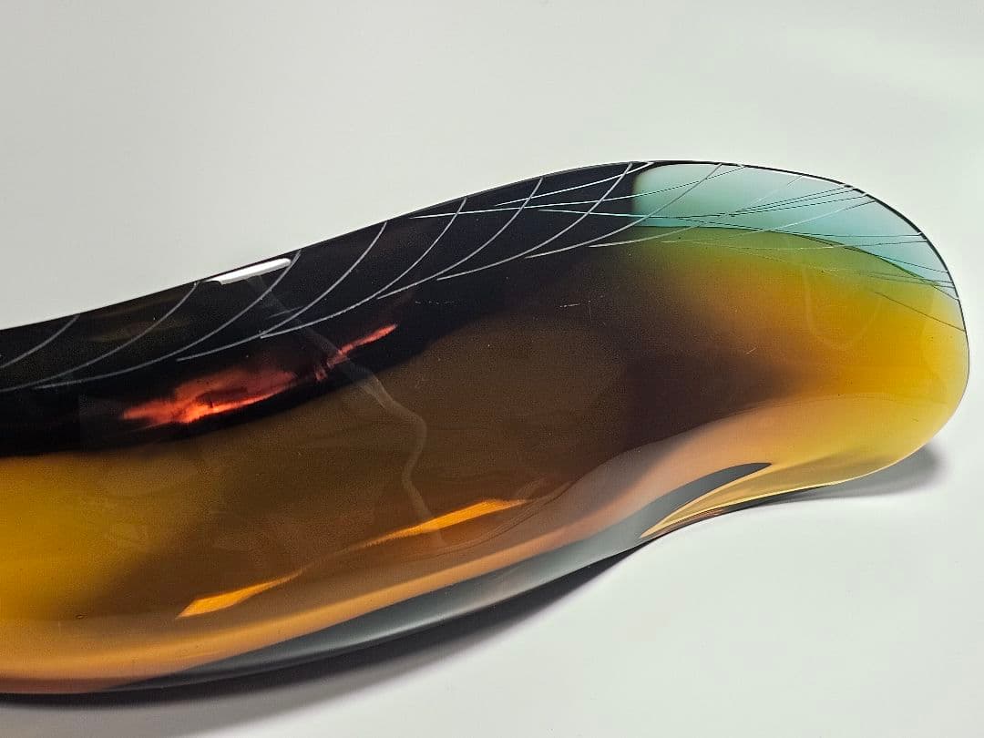 チェコスロバキア EXBOR 魚 インテリア☆置物 ガラス製 全長33cm