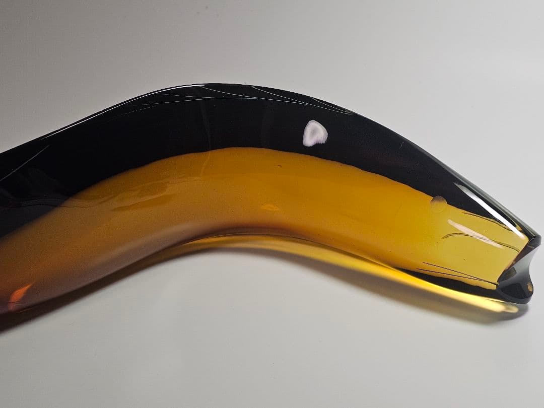 チェコスロバキア EXBOR 魚 インテリア☆置物 ガラス製 全長33cm