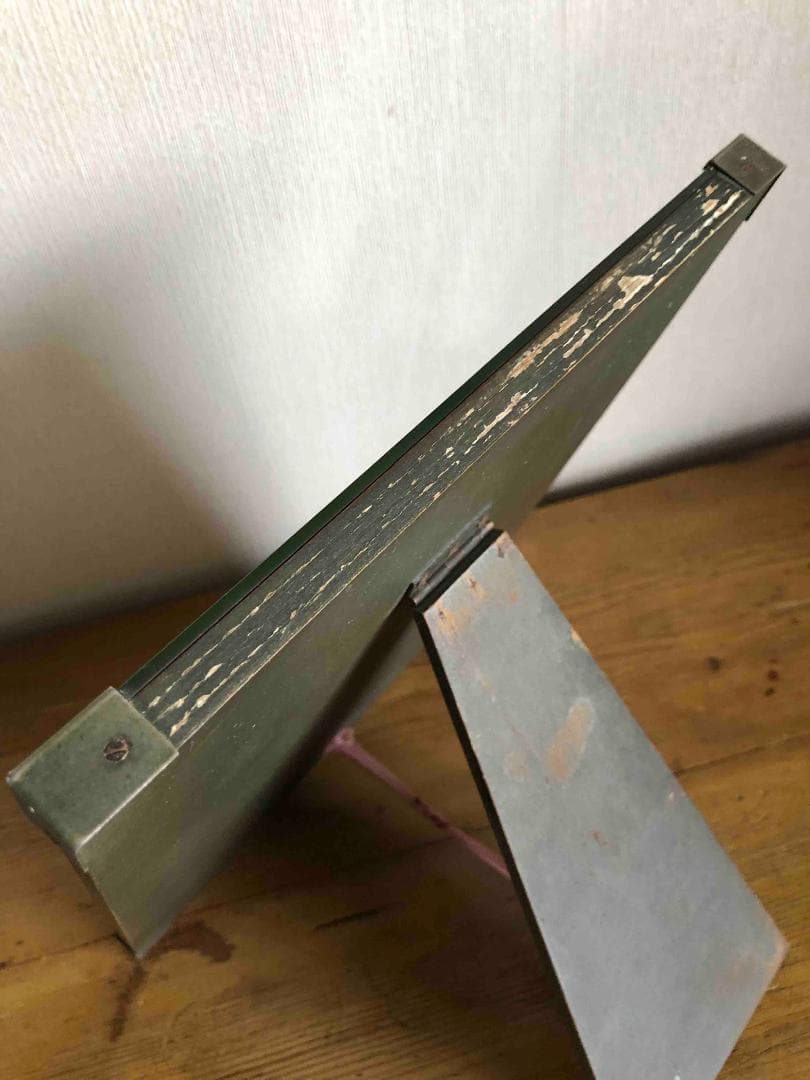 英国アンティークミラー/鏡/ハンドペイント イングリッシュガーデン H34