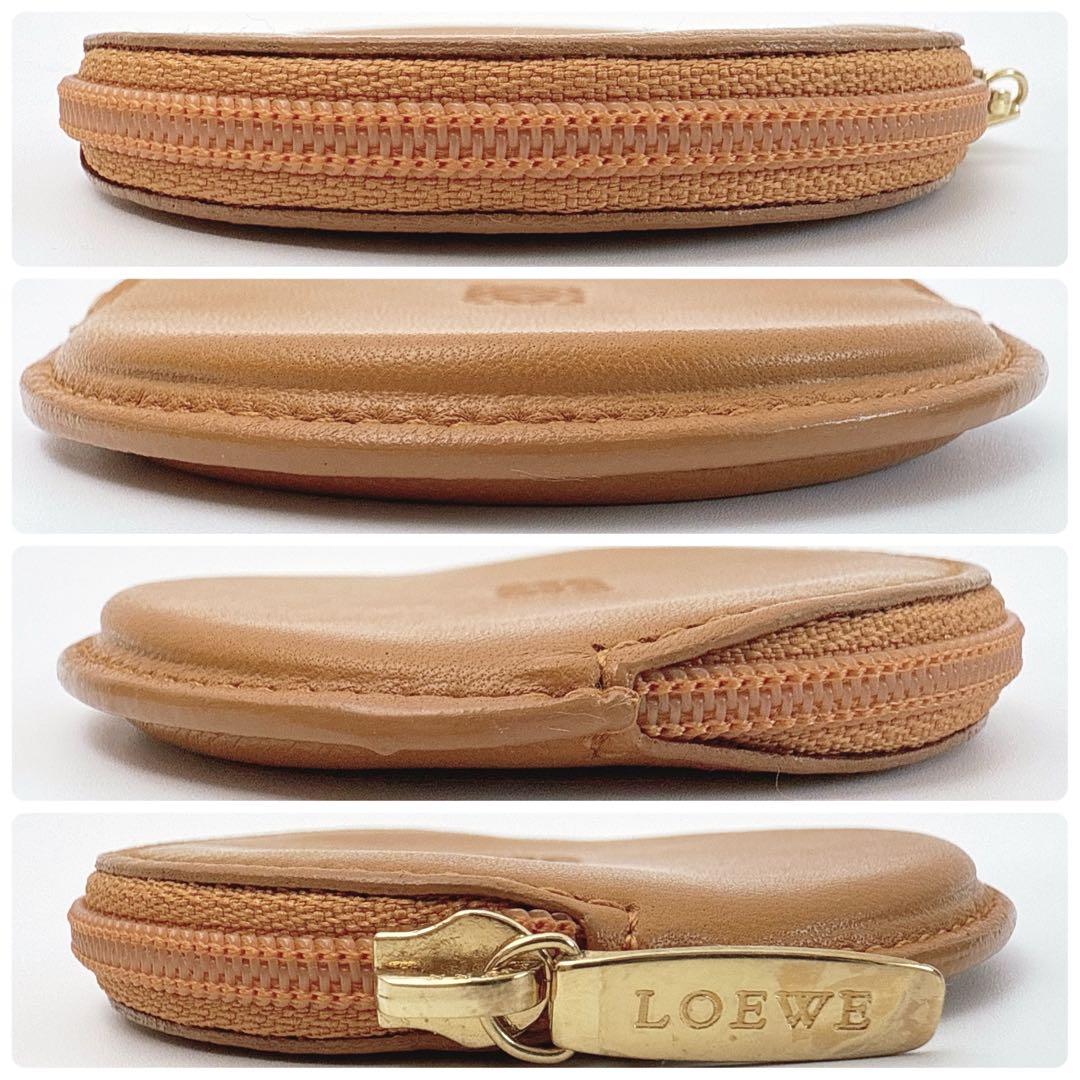 ロエベ アナグラム ケース パース 小銭入 ナッパレザー キャメル
