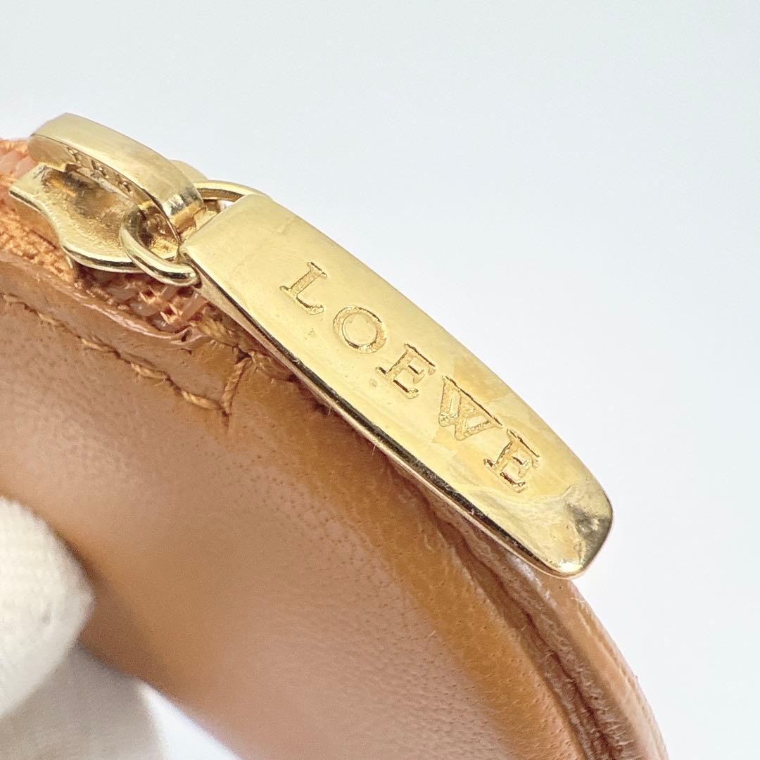 ロエベ アナグラム ケース パース 小銭入 ナッパレザー キャメル