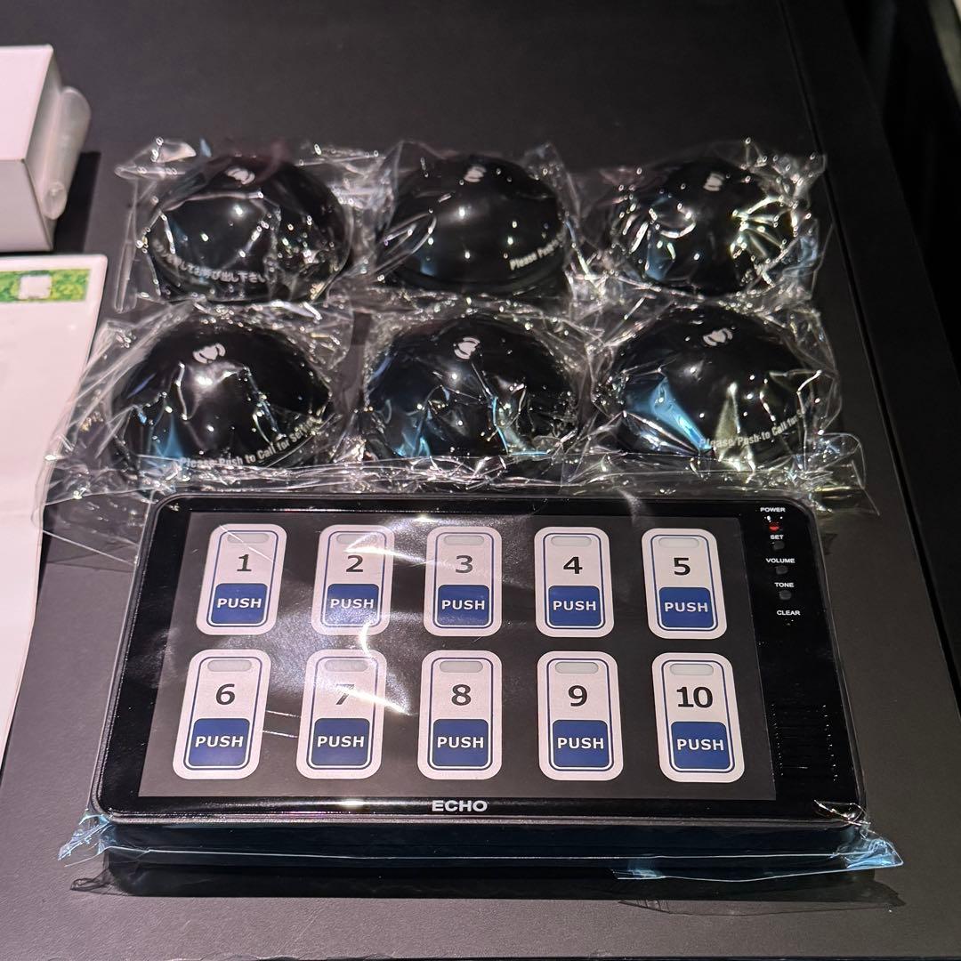 業務用ワイヤレスチャイム エコチャイム 受信機1台＋送信機6個 新品