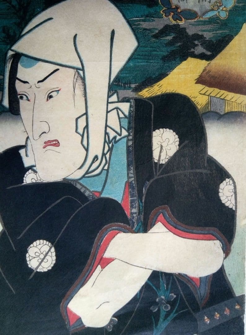 浮世絵、役者東海道二川吉田間、三代歌川豊国画(国貞)