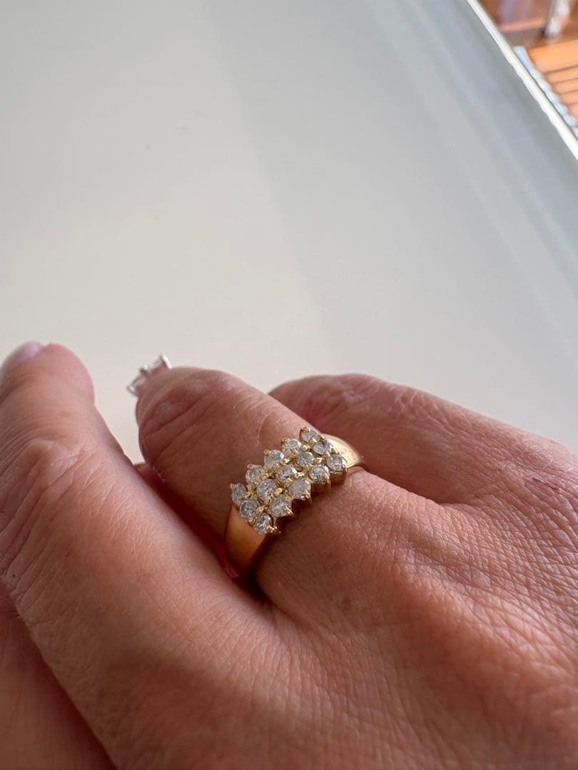 k18ゴールド ✨メレダイヤ0.5ct✨地金リング❣️