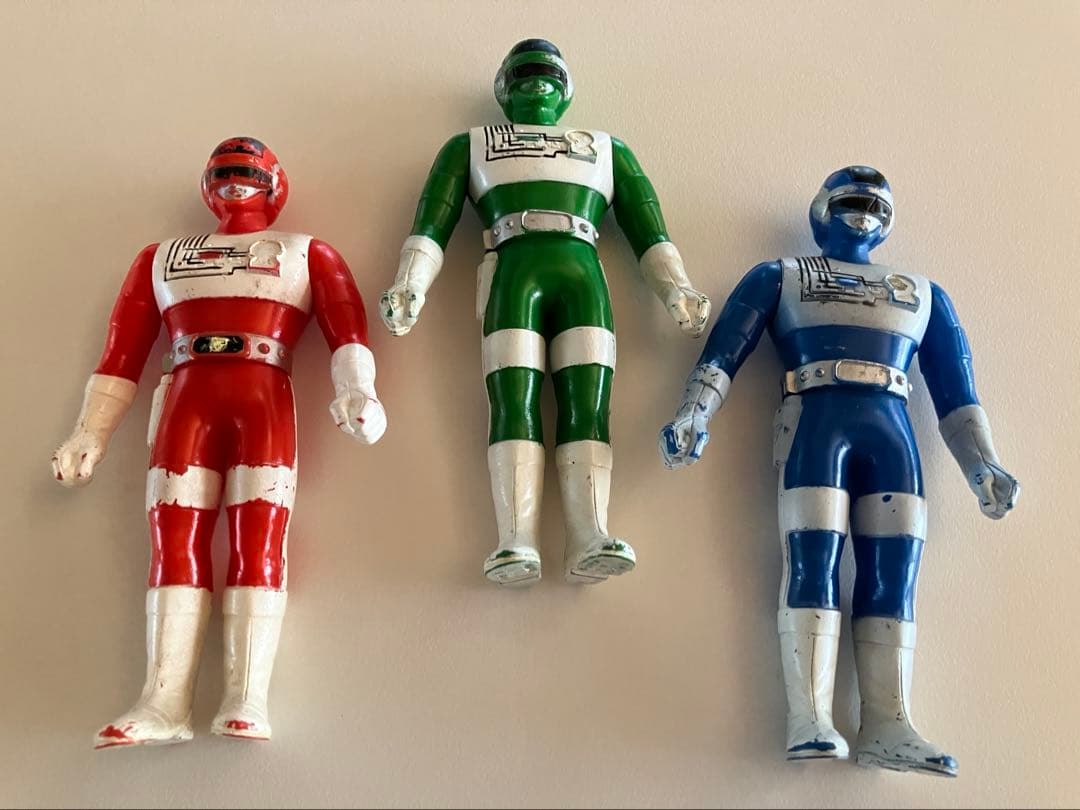 超電子バイオマン　ソフビ5体セット　１９８４年バンダイ