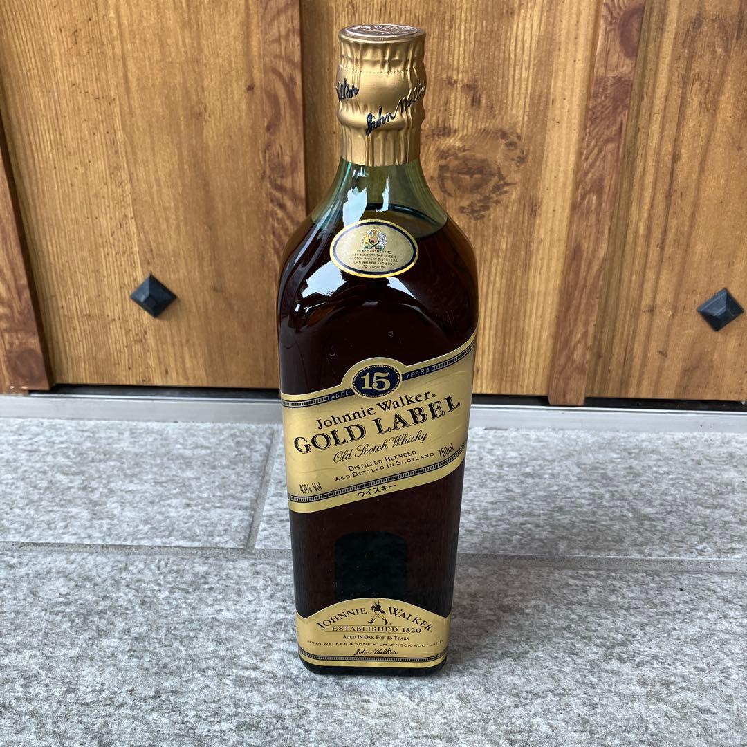 ジョニーウォーカー 15年 ゴールドラベル 古酒 オールドボトル