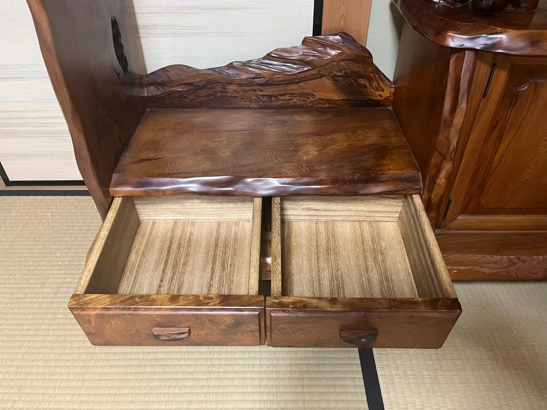 希少 世界遺産 屋久杉 最高級 茶棚 飾り棚 キャビネット サイドボード