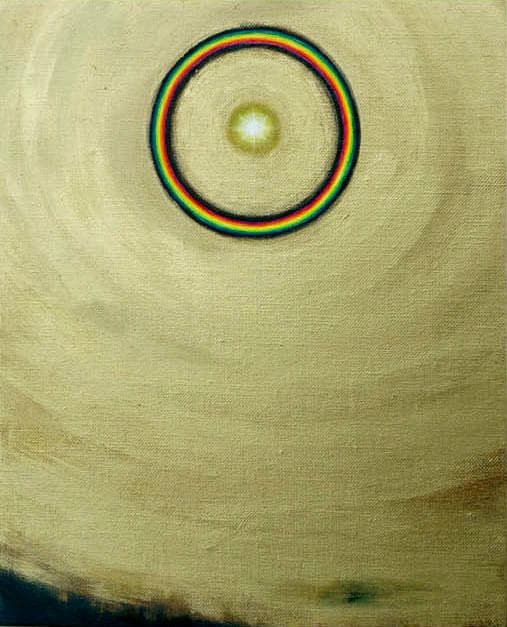 油絵 菅家令子 絵 絵画インテリア 額付(銀) F3-G112023 風景祈希望