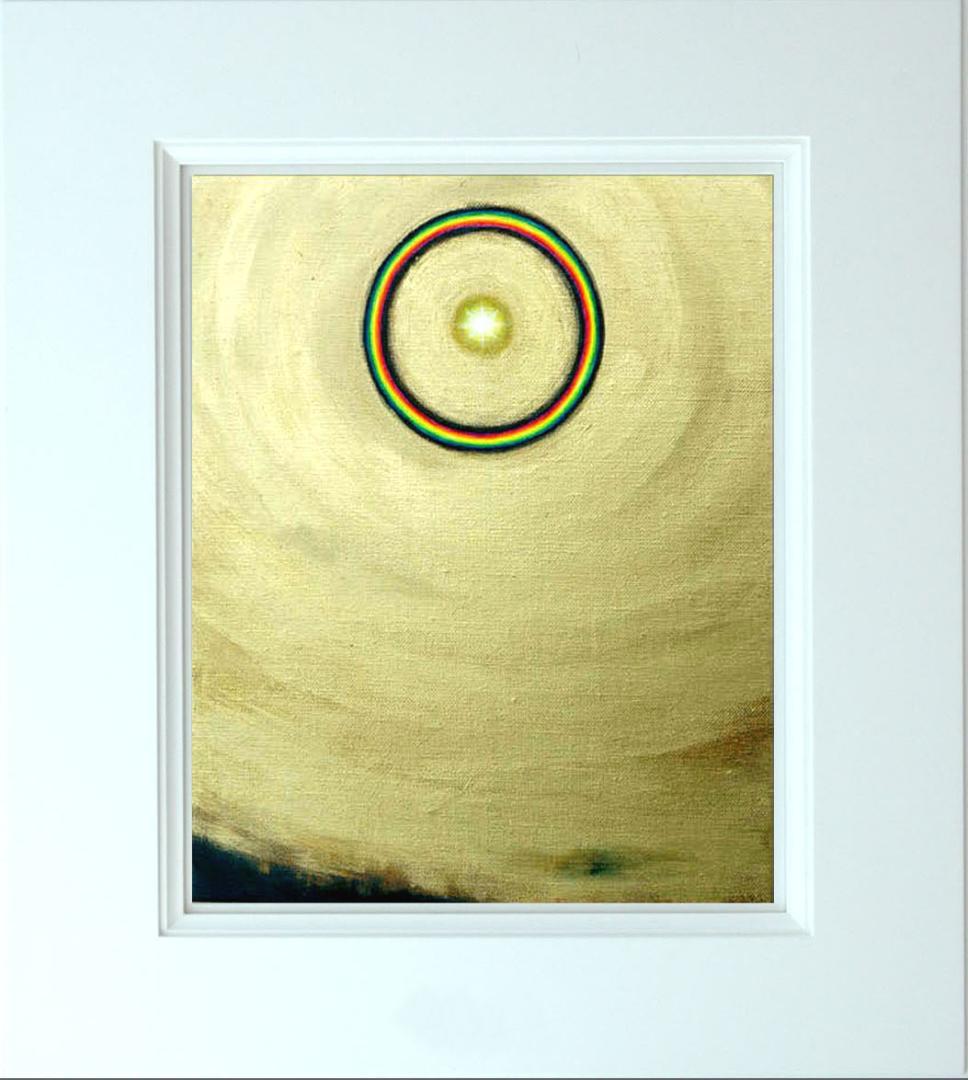 油絵 菅家令子 絵 絵画インテリア 額付(銀) F3-G112023 風景祈希望