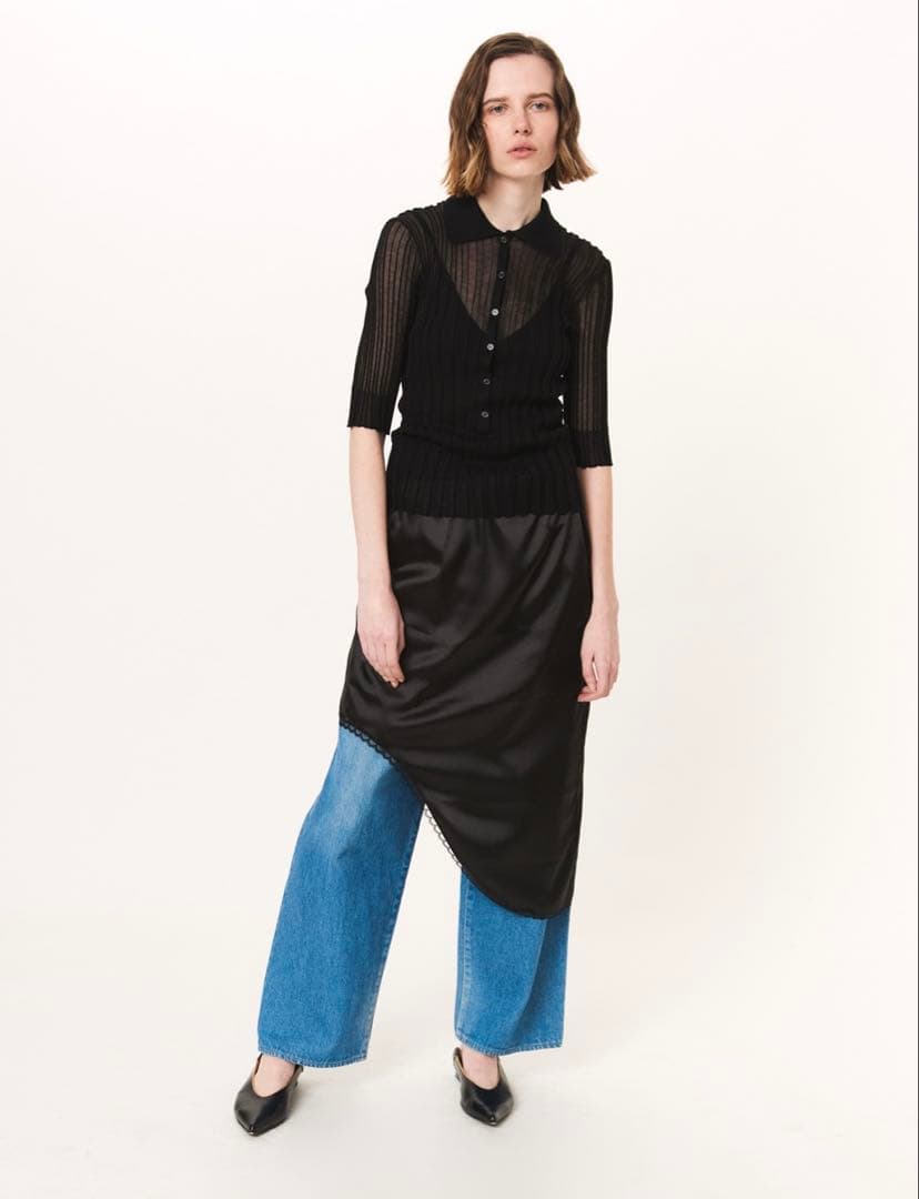 新品　STUNNING LURE ｒワイドリブポロニット