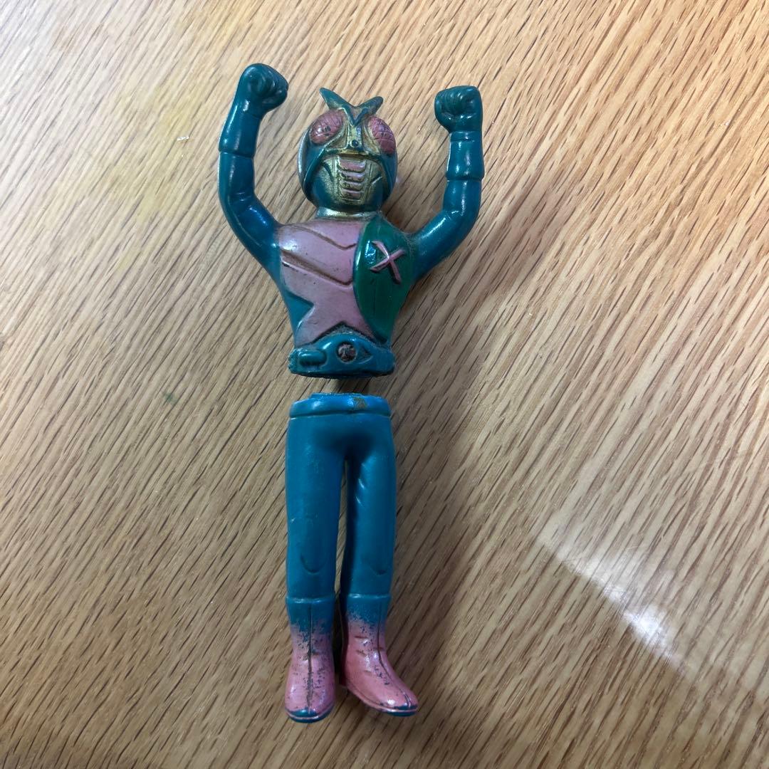 当時物、パチ無版権ソフビ　仮面ライダーエックス