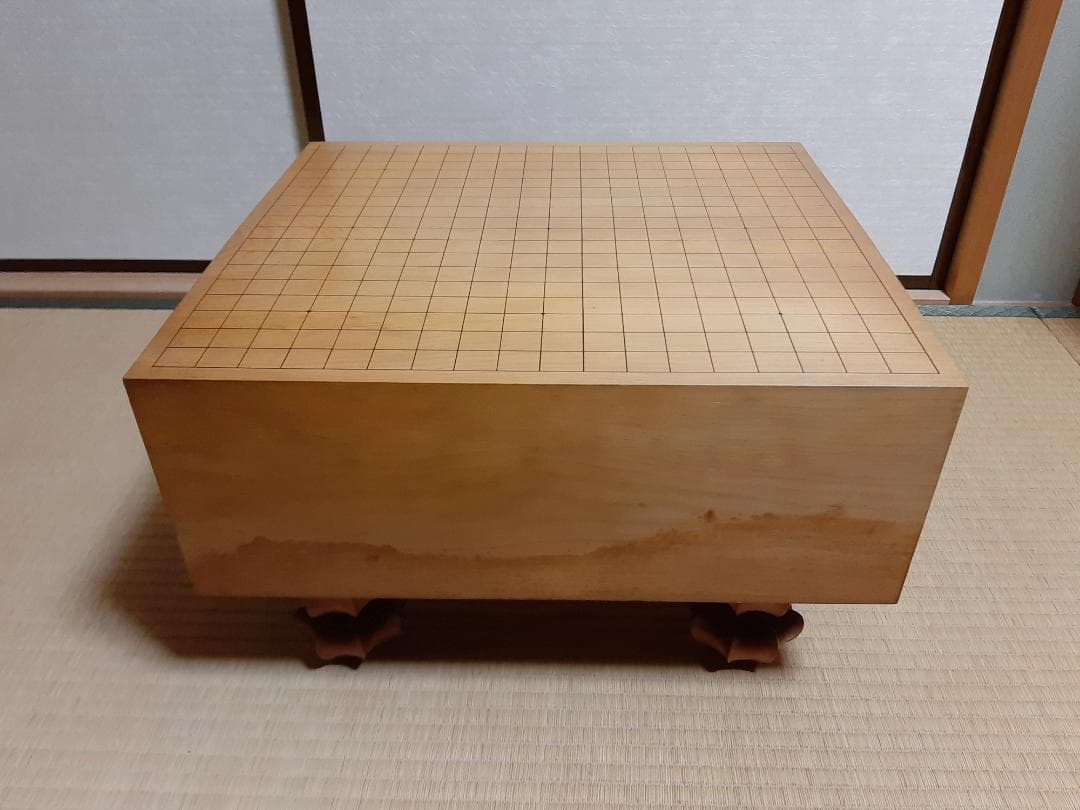 囲碁盤 日向榧 木裏 約６寸(17cm) 蓋付 围棋盘 바둑판 Go board
