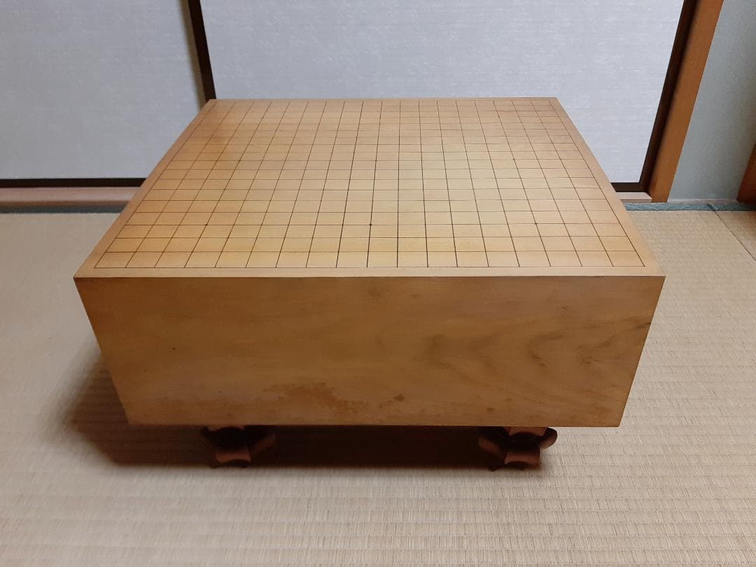囲碁盤 日向榧 木裏 約６寸(17cm) 蓋付 围棋盘 바둑판 Go board