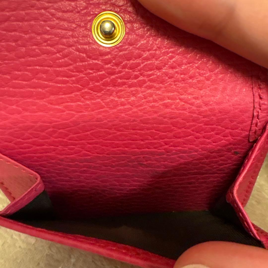 GUCCI ピンク 三つ折り財布