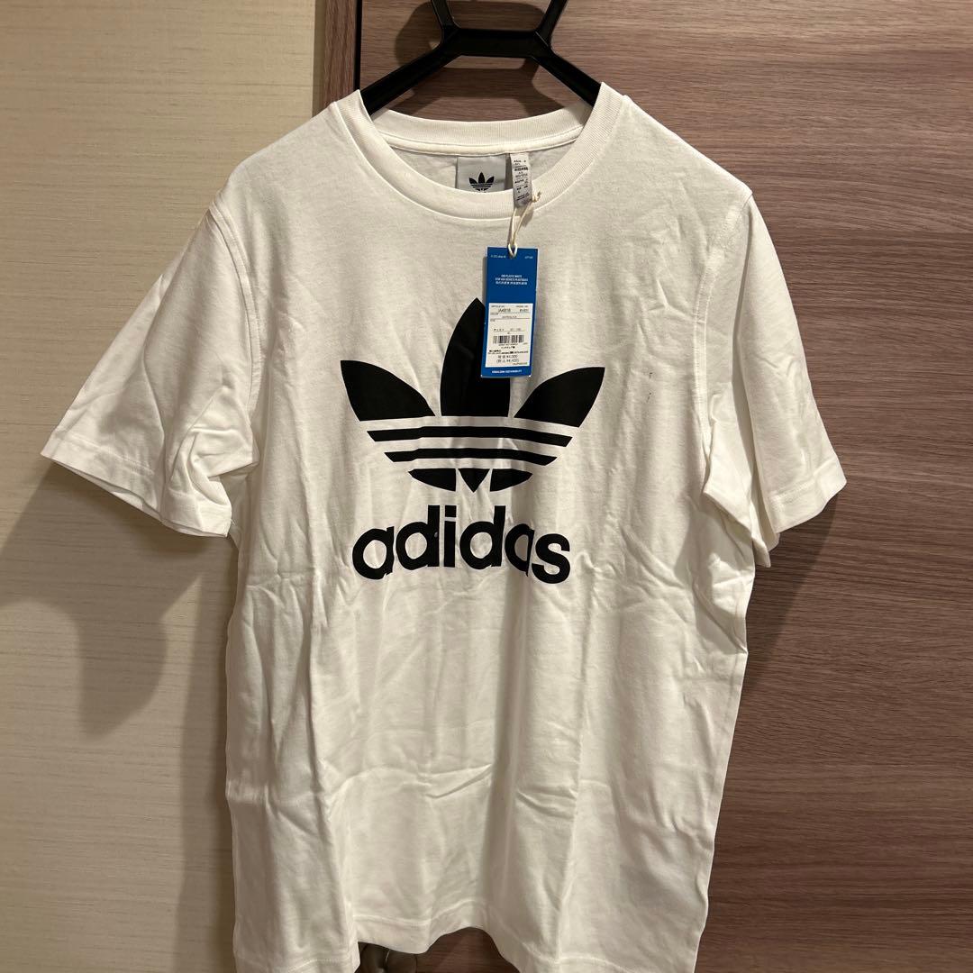 adidas ホワイト/ブラック Tシャツ XL - メルカリ