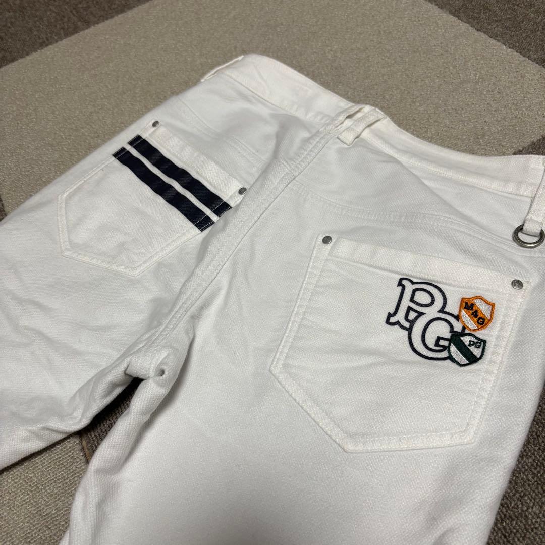 パーリーゲイツ　PEARLY GATES ゴルフパンツ　蓄熱裏起毛　ホワイト