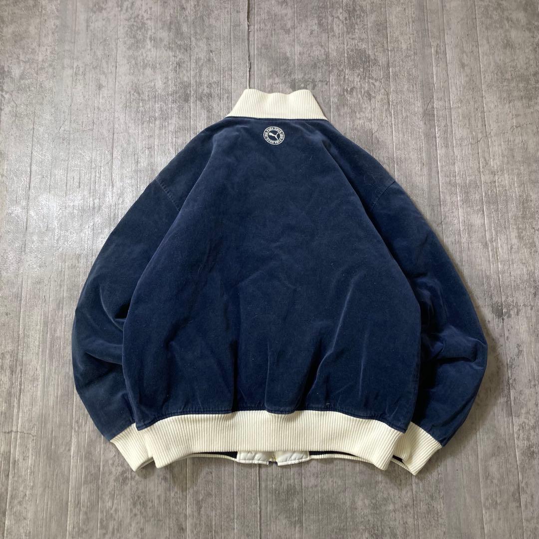 00s PUMA ベロア 中綿ジャケット リバーシブル 紺 白 XL - メルカリ