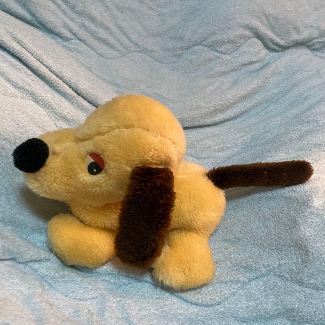 昭和レトロ ヴィンテージ メーカー名不明 犬 ぬいぐるみ 中古品